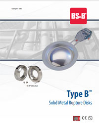 Type B™ Solid Metal Rupture Disks (Bursting Discs)