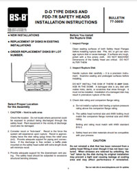 D-D Rupture Disk (Bursting Disc) and FDD-7R Safety Head Installation

                                                        Instructions