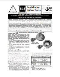 Nu-Saf™ Plus Type XN-85™, XN™, LCN™ Rupture Disks (Bursting Discs) and NX-7R™, NXV-7R™, NF-7R™, NF-7RS™ Safety Head Double Disk Assemblies Installation Instructions